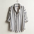thumbnail image 6 of UAMVSH Women's Long Sleeve Shirts Fashion Striped Dressy Casual Blouses Loose Fit Collared Work Tunic Tops Office Outfits, 6 of 6