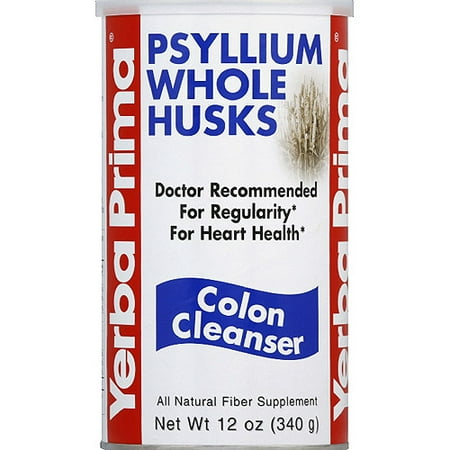 Yerba Prima Psyllium Whole Husks Colon Cleanse, 12 Oz