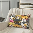 thumbnail image 5 of Sikiie Cute Cat Cartoon Print Plush Pillow Cover, Wrinkle-proof and Stain-resistant Pillow Protector without Pillow Core, Home Decoration-16"x24", 5 of 6