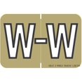 thumbnail image 1 of - file folder labels, bet letter w, barkley/sycom fabkm - bxam series compatible stickers, gold, 1" x 1-1/2", 500/roll, 1 of 2