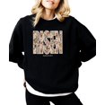 thumbnail image 2 of Ink-Printed Pearls He Is Risen Christian Sweatshirt for Women - Floral Easter Pullover Black Sweatshirt Adult Small, 2 of 7