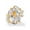 White/14k Gold-Plated, variant on Cushion-Cut Cubic Zirconia Butterfly or Flower Cocktail Ring 9.80 TCW Gold-Plated or Platinum-Plated
