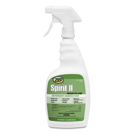 

1PACK Zep Professional Spirit II Ready-to-Use Disinfectant Citrus Scent 32 oz Spray Bottle 12/Carton