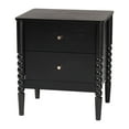 thumbnail image 4 of Baxton Studio Lucera Mid-Century Black Twin Size 3-Piece Bobbin Bedroom Set, 4 of 12