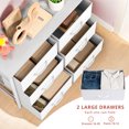 thumbnail image 5 of Dresser for Bedroom, Chests of Drawers, Storage Organizer with 6 Drawers, Sturdy Metal Frame, Wood Tabletop for Guest Room, Closet, Entryway, Nursery, White, 5 of 6
