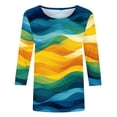 thumbnail image 5 of Fznquz 2025 3/4 Length Sleeve Womens Tops Graphic Cute Blouse Fall Casual Shirts,M, 5 of 5
