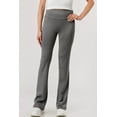 thumbnail image 5 of High Waist Tummy Control Boot Cut Flare Pants - Light Gray, 5 of 10