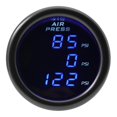 thumbnail image 1 of 2" 52mm Digital Air Suspension Pressure Gauge 0-220psi Triple Display Air Pressure Guage With 2pcs 1/8 Npt Sensor 5meter Wire, 1 of 1