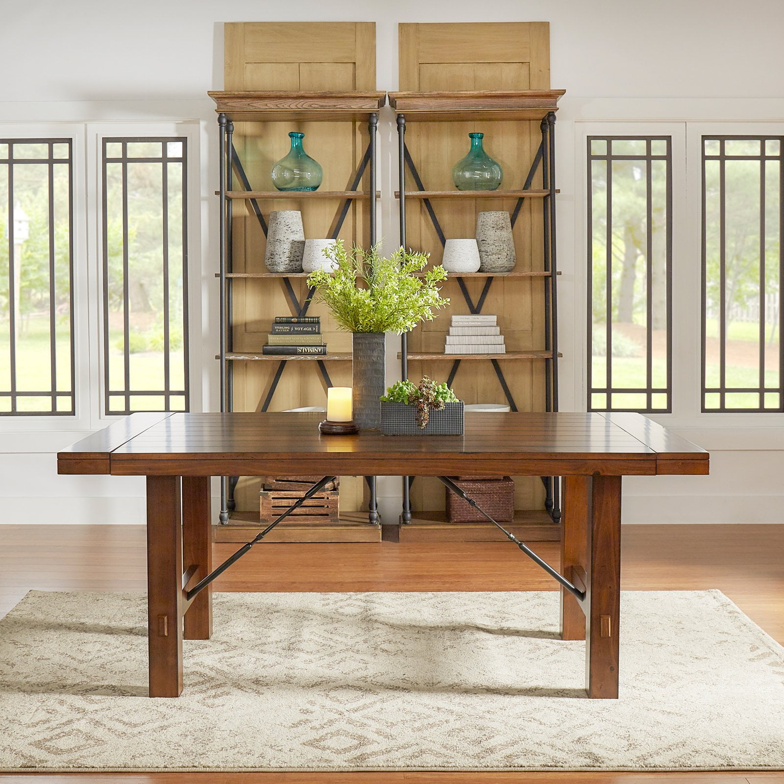 Weston Home Clayton Dining Table with End Leaves