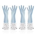 thumbnail image 1 of 2 Pairs Oil Resistant Dishwashing Gloves Long Sleeve Anti-fall Cleaning Gloves, 1 of 5