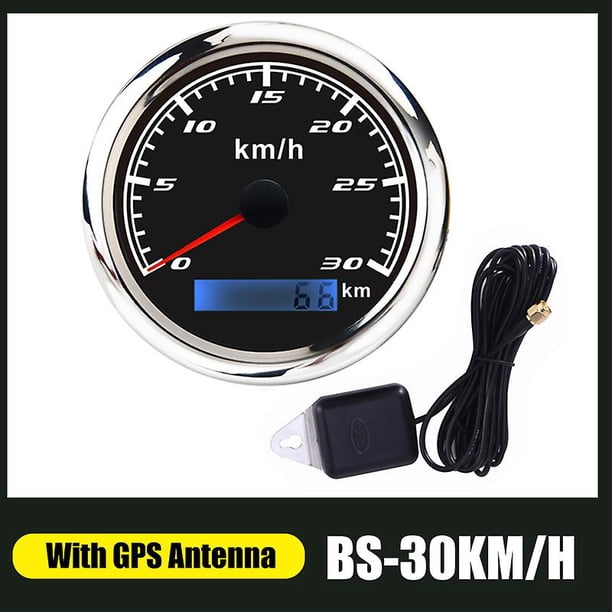 60 Km/h (gps) Speedometer Odometer 85mm Speed Gauge 120km/h 200km/h With Gps Antenna For Marine Boat Car Atv Truck Red Backlight