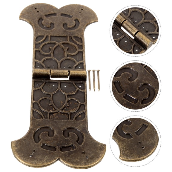 Masteelf 2 pcs Vintage Hinges Wooden Boxes Hinges Small Metal Hinges Decorative Hinges for Jewelry Boxes