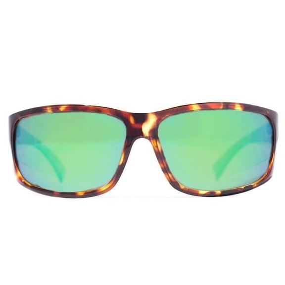 Ensea Optics SLVGT14 Sea Level Gloss Tortoise Frame Sunglasses with Green Mirror Polarized Lenses