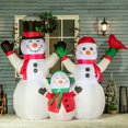 thumbnail image 2 of Outsunny 8ft Inflatable Christmas Snowman Family Outdoor Decoration, 2 of 10