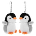 thumbnail image 4 of LLavero de pingüino de peluche, colgante de Animal relleno, decoración de bolsa, colgante de pingüino de peluche, 2 uds., 4 of 6