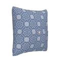 thumbnail image 3 of LNWH Blue Seamless Flower Art Throw Pillow Covers, Square Soft Linen Decorative Pillow Cases, 18"x18", 3 of 8