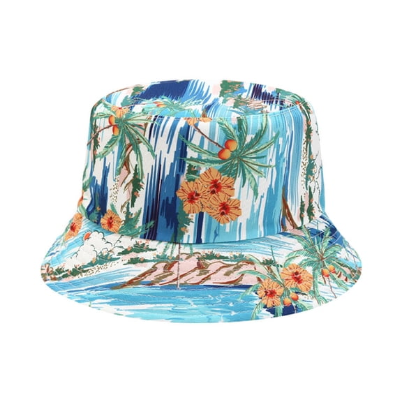 Hats for Men Women Outdoor Casual Visor Cap 3D Tie Dye Print Double Sided Fisherman Hat