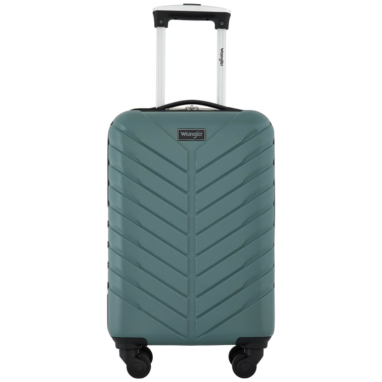 Wrangler 20 Inch Carry-On Spinner Luggage, Green photo 1
