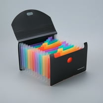 Masteelf Expanding File Folder Receipts Coupon Cards Tickets Tax Item File Storage Folder Handy Accordion File Organizer Check Bill Plastic Accordion Wallet Case