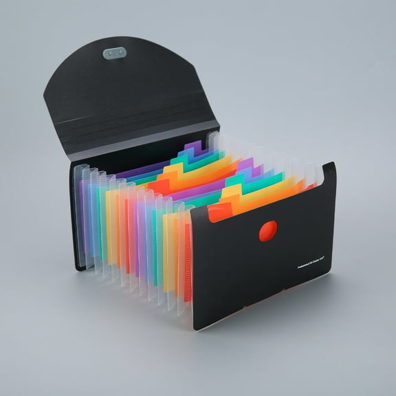 Masteelf Expanding File Folder Receipts Coupon Cards Tickets Tax Item File Storage Folder Handy Accordion File Organizer Check Bill Plastic Accordion Wallet Case