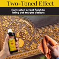 thumbnail image 2 of Fiebing's Vintage Gel (8 oz, Tan) - Antiquing & Restoration Gel for Contrasted Accent Finish on Smooth & Tooled Leather Boot, Shoe, Purse, Belt - Two-Toned Effect Emphasizes Leathercraft Embossing, 2 of 5
