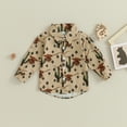 thumbnail image 3 of Okbabeha Toddler Baby Western Clothes Boy Long Sleeve Button Down Shirt Cow Print Blouse Tops Boys Fall Outfits, 3 of 7