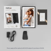 Nixplay Digital Touch Screen Picture Frame - 15.6” Photo Frame, Connecting Families & Friends (Black/White Matte)