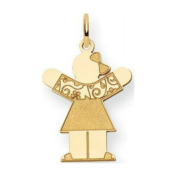 14k Yellow Gold Kid Charm (1in long x 0.6in wide)