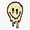 1pcs, variant on Yellow Drippy Smiley Face Sticker