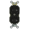 thumbnail image 1 of Leviton 233-TBR20-E 20 A 125 V Réceptacle Duplex Résistant aux Manipulations , Noir, 1 of 3