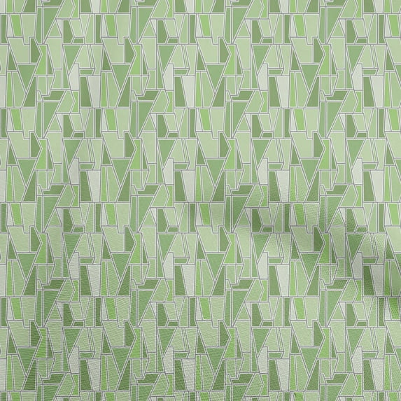 oneOone Georgette Viscose Green Fabric Geometric Sewing Craft Projects Fabric Prints By Yard 42 Inch Wide