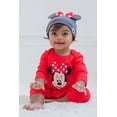 thumbnail image 2 of Disney Minnie Mouse Newborn Baby Girls Snap Cosplay Coverall and Hat Newborn to Infant, 2 of 5