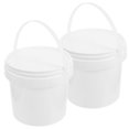 HOMEMAXS 2pcs Portable Storage Bucket Toy Bucket White Plastic Bucket