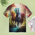 thumbnail image 5 of Cool Horse T-Shirt O Neck Oversize T-Shirts Short Sleeve Classic Tees Women Summer Graphic Tops, 5 of 5