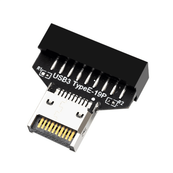 USB3.2 Type-E 20Pin to USB 19P Chassis Front Type A C Extension Adapter for Desktop Motherboard