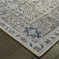 thumbnail image 3 of HomeRoots 509810 5 x 8 ft. Blue & Gray Oriental Power Loom Stain Resistant Rectangle Area Rug, 3 of 5