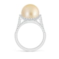 thumbnail image 2 of ANGARA Golden South Sea Cultured Pearl Triple Shank Ring in 14K White Gold for Women | June Birthstone, Birthday, Anniversary, Jewelry Gift for Women | Pearl Ring, 2 of 9