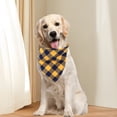 thumbnail image 4 of PrimeGo Plaid Triangle Towel Pet Scarf Soft Comfortable to Wear Fine Workmanship Water Absorbent Pet Neck Scarf for Dogs, 4 of 8