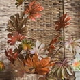 thumbnail image 4 of Artificial Fatsia Leaf in Autumn Red 32" Tall, 4 of 12