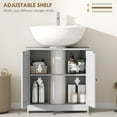thumbnail image 4 of Favory 2 - Door Under Sink Bathroom Cabinet with Shelf, Pedestal Sink Vanity Cabinet for Bathroom Storage & Organization,Light Gray, 4 of 10