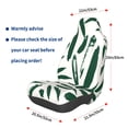 thumbnail image 3 of Wukai Palm Branch With Leaves Full Set Car Seat Covers with Soft Padding Universal Auto Front Seats Protector and Cushion Mat, 3 of 5