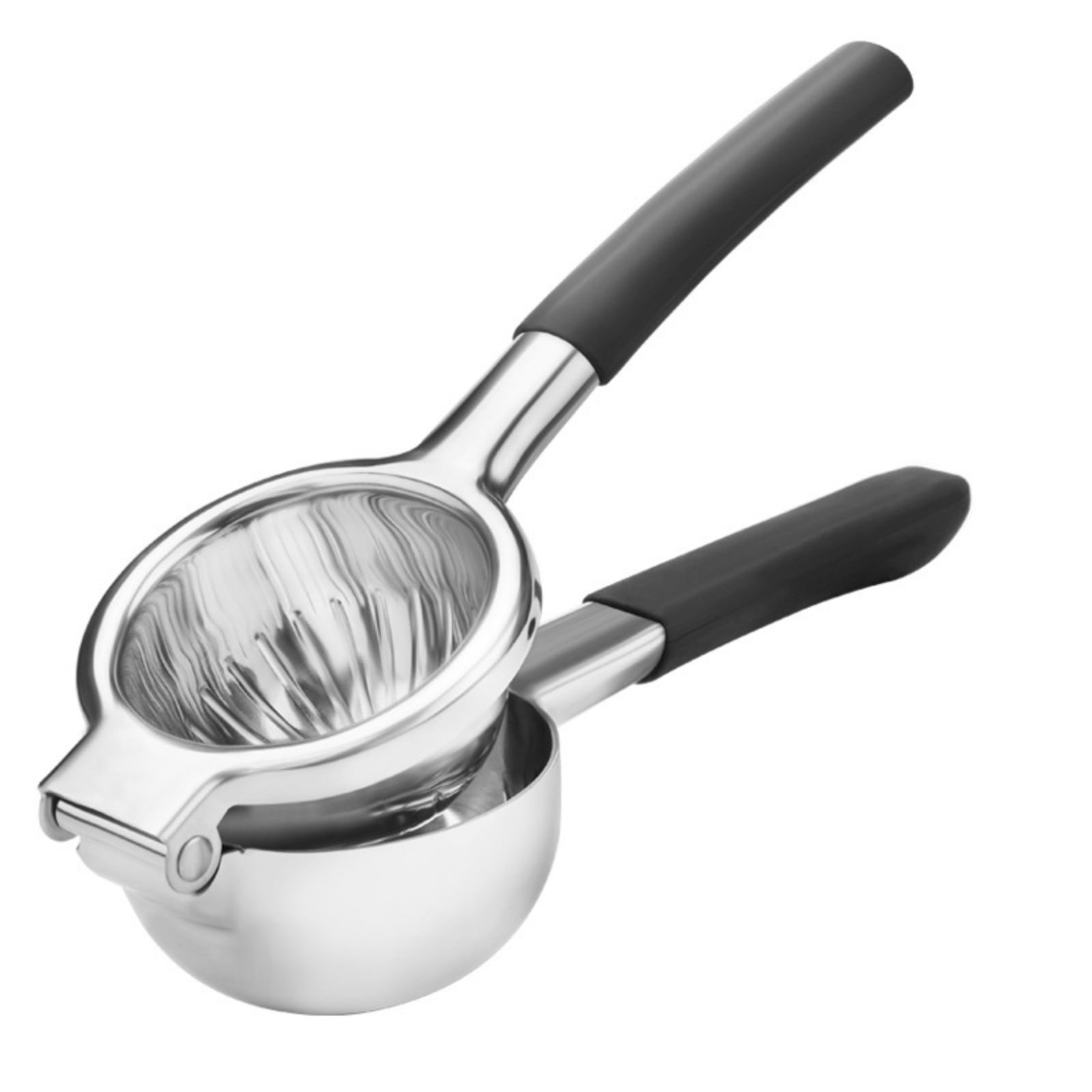 Kitchen Squeezer Stainless Steel S Non Ergonomic Design With Solid Heavy Duty Squeezer Bowl Large Manual S Juicer & Lime Squeezer Stainless St Food Masher Silicone Garlic Peeler Roller Garlic Mincer