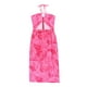 thumbnail image 4 of VISgogo Vestido largo para mujer, con cordones, cuello halter, ahuecado, sin espalda, con estampado de flores, fiesta de verano, vestido con abertura en la playa VISgogo  moda, 4 of 9