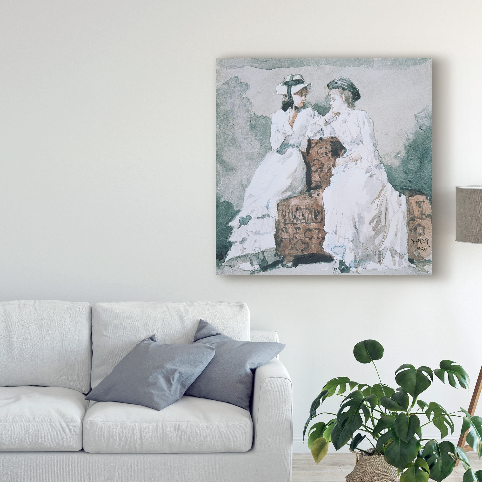 Trademark Fine Art 'Two Ladies, 1880' Canvas Art by Winslow Homer