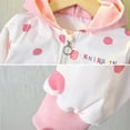 thumbnail image 6 of GYRATEDREAM Toddler Baby Girls Lightweight Hooded Jacket Outwear Kids Cartoon Print Zipper Outdoor Windbreaker Children Spring Fall Trench Coat for 13 Months-6 Years, 6 of 8