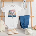 thumbnail image 3 of Tropical Beach Parrot Catch Rays Gender Neutral Printed Baby Bodysuit Brisco Brands NB, 3 of 6