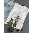 thumbnail image 3 of Corgi Chopper And Sidecar T-Shirt Women -Fab Funky Designs, Female XX-Large, 3 of 4