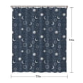 thumbnail image 5 of Dark Blue Sun Moon Cloud Pattern Shower Curtain 72"x84" ,Bathroom Decorative Shower Curtains Set with 12 Hooks,Modern Waterproof Washable Shower Curtain, 5 of 6