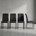 thumbnail image 4 of Ciphrias Dining Chairs Set of 4 Black PU Leather Padded Iron Legs for Dining Room, 4 of 8