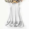 thumbnail image 5 of ASEIDFNSA Women Sleeveless Tank Dress Crew Neck Ruffle Hem Casual Mini Sundress, 5 of 5
